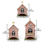 Porte-sachets de thé en bois en forme de maison avec nom Décoration de table Cadeau de pendaison de crémaillère pour les amateurs de thé