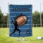 Personalisierte Baseball Fußball Basketball weiche Decke mit Namen und Nummer Home Decor Geburtstagsgeschenk für Sportliebhaber werfen