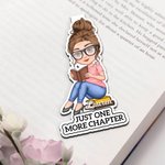Personalized Cartoon Reading Character Magnetic Bookmark Clip with Name Birthday Christmas Gift for Men Women Book Lovers