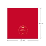 Serviette de Table Rouge en Coton Personnalisée avec Nom Texte et Motif Décoration de Table Cadeau de Noël pour Famille et Amis