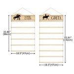 Personalized Horse Show Silhouette Ribbon Badge Holder with Text Equestrian Award Display Birthday Game Day Team Gift for Horse Rider Lover