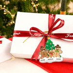 Personalized 1-8 Gingerbread Men Acrylic Ornament with Names Christmas Tree Decor Christmas Gift for Kids Family