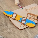 Personalized Wooden Ski-Themed Ornament with Name and Year Christmas Tree Decor Christmas Gift for Ski Enthusiasts
