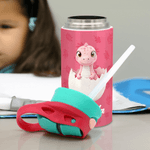 Personalised Multicolor Cartoon Dinosaur 12 oz Kid's Water Bottle with Name Birthday Christmas Gift for Boys Girls