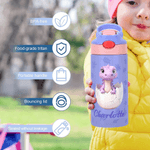 Personalised Multicolor Cartoon Dinosaur 12 oz Kid's Water Bottle with Name Birthday Christmas Gift for Boys Girls