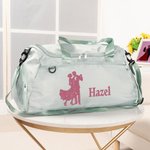 Personalized Social Dance Posture Multi-compartment Zippered Travel Bag with Name and Shoulder Strap Travel Essentials Birthday Gift for Dance Lovers