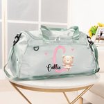 Borsa da viaggio personalizzata con nome iniziale della ballerina con scomparto per le scarpe e tracolla Regalo di compleanno per gli amanti del balletto