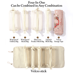 Personalizzato fiore di nascita Cartoon Character PU Leather Makeup Bag con nome e iniziale Uso quotidiano Compleanno Anniversario Regalo per le donne