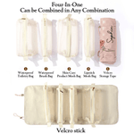 Personalizzato fiore di nascita Dainty PU borsa per il trucco in pelle con nome viaggio essenziale uso quotidiano regalo di compleanno per le donne