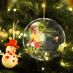 Personalised Always & Forever In Our Hearts Cardinal Photo Christmas Ornament with Name Memorial Gift for Loss of Loved One