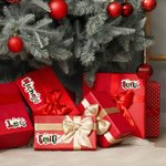 Etichette regalo personalizzate impermeabili con nome e design di Babbo Natale e renna per decorazioni natalizie per famiglia e amici