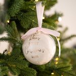 Ornement de Noël personnalisé pour bébé avec ruban décoratif pour l'arbre de Noël Cadeau de Noël pour les nouveau-nés Bébé Fille Garçon