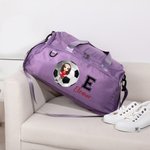 Personalized Cartoon Character Basketball Baseball Waterproof Large Travel Duffel Bag with Name and Initial Birthday Gift for Mom Sports Lovers