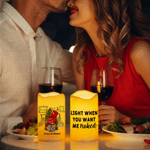 Personalized Cartoon Hugging Couple Flameless LED Battery Candle with Name Valentine's Day Anniversary Gift for Couple