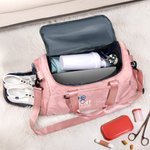 Estetoscopio personalizado con lazo Bolsa de viaje grande con nombre, compartimento para zapatos y correa para el hombro Regalo de agradecimiento de cumpleaños para el personal médico de la enfermera 