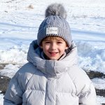 Personalised Birth Flower Multicolor Soft Beanie Hat with Name Winter Accessory Birthday Gift for Boys Girls