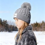 Personalised Birth Flower Multicolor Soft Beanie Hat with Name Winter Accessory Birthday Gift for Boys Girls