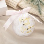 Ornement de Noël personnalisé pour bébé avec ruban décoratif pour l'arbre de Noël Cadeau de Noël pour les nouveau-nés Bébé Fille Garçon