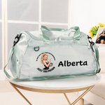 Personalizada Vintage Feminism Bolsa de viaje con varios compartimentos, nombre y correa para el hombro Accesorios de viaje Regalo de cumpleaños para mujer