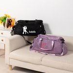 Personalized Social Dance Posture Multi-compartment Zippered Travel Bag with Name and Shoulder Strap Travel Essentials Birthday Gift for Dance Lovers