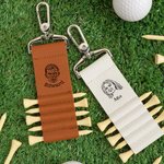 Personalised Photo to Lines Portable Golf Tee Holder Bag Tag with Name and 5 Pcs Bamboo Tees Golf Club Birthday Christmas Gift for Golf Player