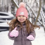 Personalized Birth Flower Cute Pom-Pom Soft Knitted Beanie Hat with Name Winter Accessory Birthday Gift for Boys Girls