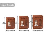 Personalized Cartoon Character Birth Flower Bouquet PU Leather Book Cover with Name and Bible Verse Birthday Christmas Gift for Christians Women