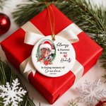Personalised Always & Forever In Our Hearts Cardinal Photo Christmas Ornament with Name Memorial Gift for Loss of Loved One