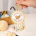 Personligt broderat stygnmarkörkit med namn Julklapp för virknings- och stickälskare