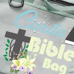 Personlig blommig korsbibel med flera fack Stor resväska med namn och axelrem Dop Födelsedagspresent för kvinnor Kristna