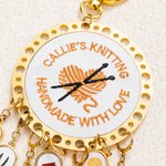 Personligt broderat stygnmarkörkit med namn Julklapp för virknings- och stickälskare