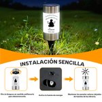Lámpara solar de jardín personalizada con silueta de ángel y huella nombre y fecha decoración de jardín regalo conmemorativo de pésame para familia