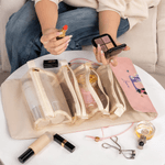 Personalizzato fiore di nascita Cartoon Character PU Leather Makeup Bag con nome e iniziale Uso quotidiano Compleanno Anniversario Regalo per le donne