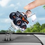 Personalized Face Photo Motorbike Acrylic Spring Car Ornament Birthday Gift for Family Car Owners