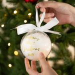 Ornement de Noël personnalisé pour bébé avec ruban décoratif pour l'arbre de Noël Cadeau de Noël pour les nouveau-nés Bébé Fille Garçon