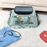 Estetoscopio personalizado con lazo Bolsa de viaje grande con nombre, compartimento para zapatos y correa para el hombro Regalo de agradecimiento de cumpleaños para el personal médico de la enfermera 