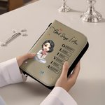 Personalized Cartoon Character Birth Flower Bouquet PU Leather Book Cover with Name and Bible Verse Birthday Christmas Gift for Christians Women