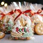 Etichette regalo personalizzate impermeabili con nome e design di Babbo Natale e renna per decorazioni natalizie per famiglia e amici