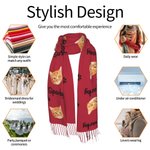 Personalized Dog Cat Face Photo Multicolour Soft Warm Scarf with Name Daily Wear Winter Birthday Christmas Gift for Pet Lovers