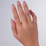 Personalized 1-10 Family Birthstones Reunion Circle Ring Dainty Jewelry Engagement Bridal Shower Mother's Day Christmas Gift for Mom Wife