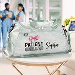 Estetoscopio personalizado con lazo Bolsa de viaje grande con nombre, compartimento para zapatos y correa para el hombro Regalo de agradecimiento de cumpleaños para el personal médico de la enfermera 