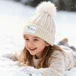 Personalised Birth Flower Multicolor Soft Beanie Hat with Name Winter Accessory Birthday Gift for Boys Girls