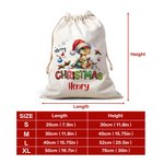 Personliga lyktor Tomteluva Dinosaurie Stor Canvas Presentpåse med dragsko och namn Julklapp till familj och vänner