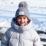 Personalized Birth Flower Cute Pom-Pom Soft Knitted Beanie Hat with Name Winter Accessory Birthday Gift for Boys Girls