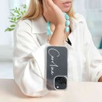 Coque transparente personnalisée pour iPhone avec chaîne de perles multicolores Noël Anniversaire Cadeau pour Elle