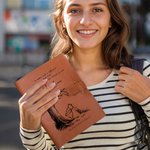 Personalized Classic Winnie the Pooh A5 Sketchbook Notebook PU Leather Cover with Text Title and Last Name End of Year Appreciation Gift for Teacher