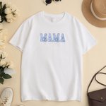 Personalized Multicolor Appliqué Flower Soft T-shirt Sweatshirt Hoodie with Embroidered Name Mother's Day Birthday Christmas Gift Mom Grandma