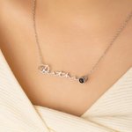 Personalized Photo Projection Necklace with Name Dainty Jewelry Birthday Anniversary Gift for Girlfriend Mother Woman