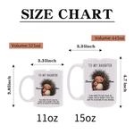 Personalised Parent-Child Cartoon Animals 11 oz 15 oz Ceramic Coffee Mug with Names and Text Daily Use Birthday Gift for Daughter Girl