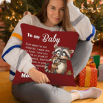 Personalized Cute Animal Parent-Child Soft Throw Pillow Cover with Title and Text Home Decor Christmas Birthday Gift for Family Friends